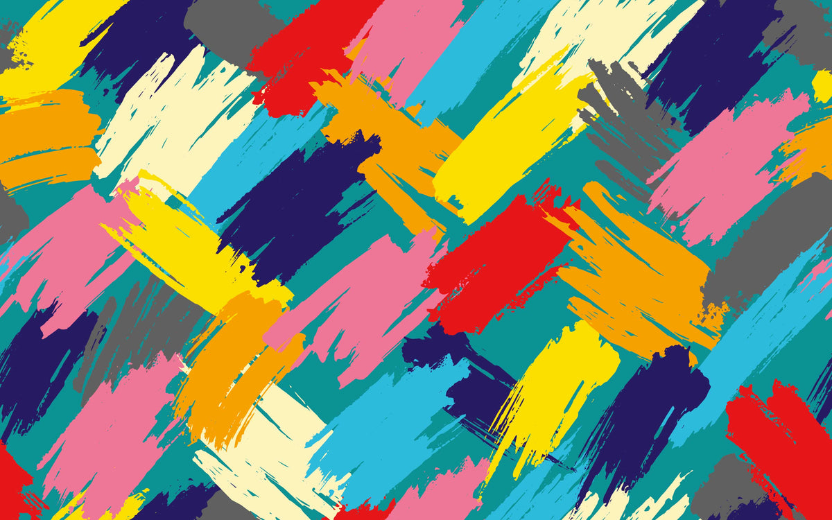 Papier peint panoramique Gestes de peinture : le décor à plat