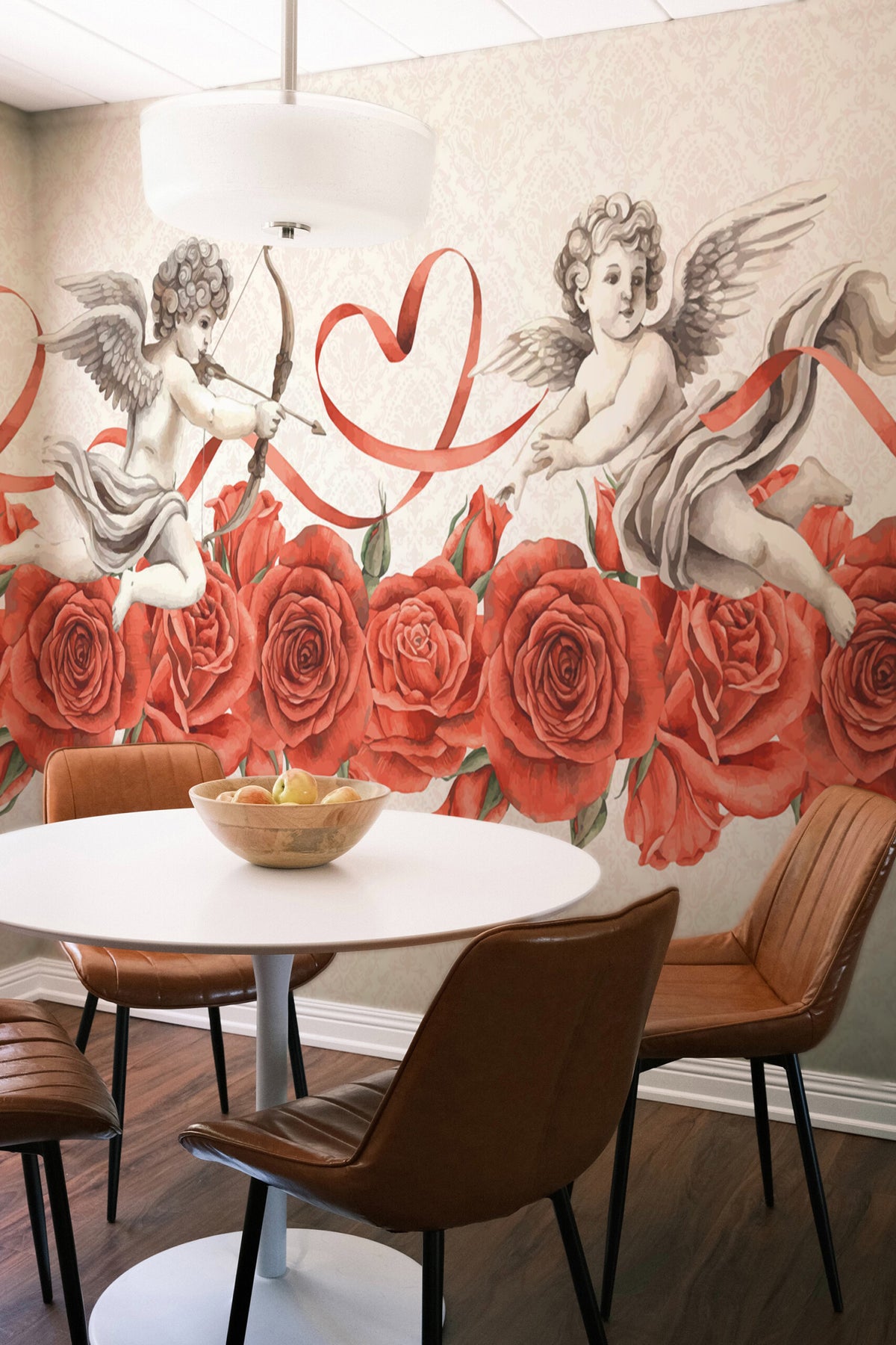 Amours et roses · papier peint panoramique roses