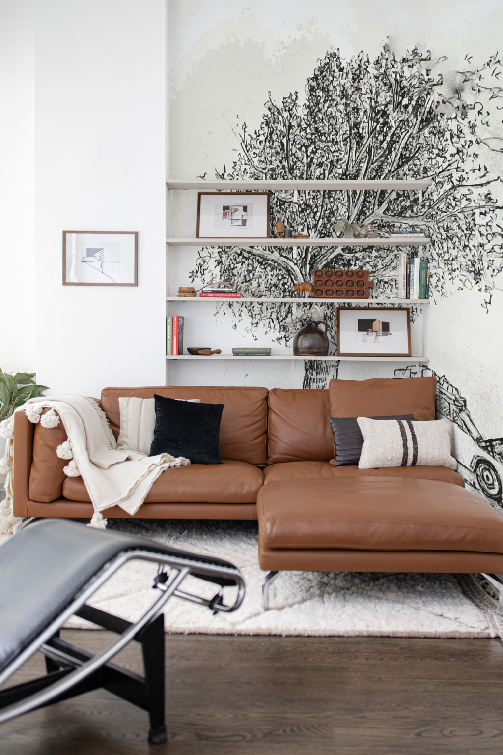 L'Arbre gravé, papier peint panoramique : vue d'ensemble du décor