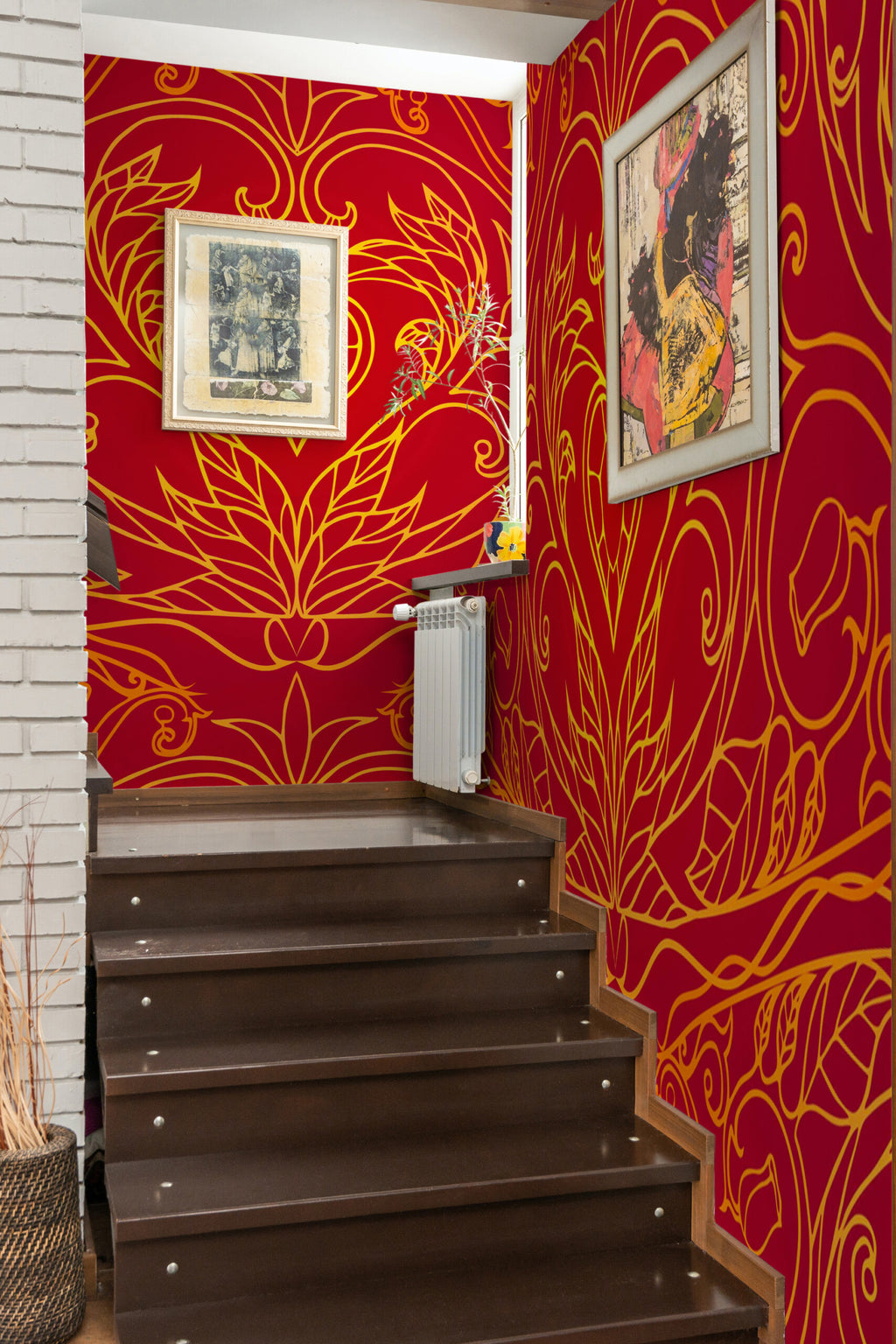 Rouge déco · papier peint panoramique art déco