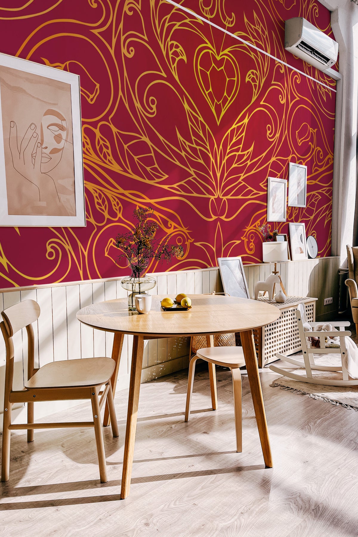 Rouge déco · papier peint panoramique, vue 3