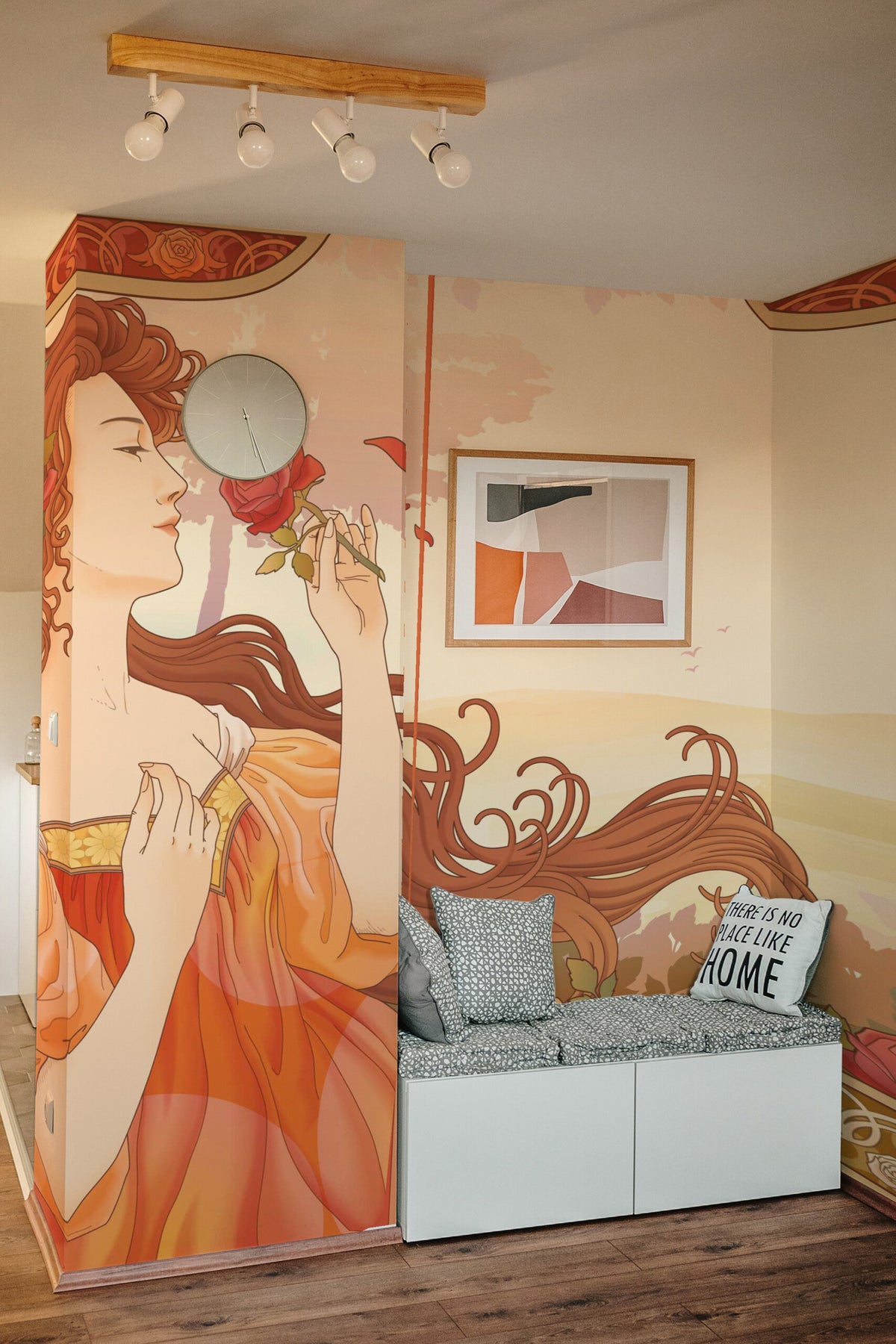 Courbes Belle Époque · papier peint panoramique, vue 3