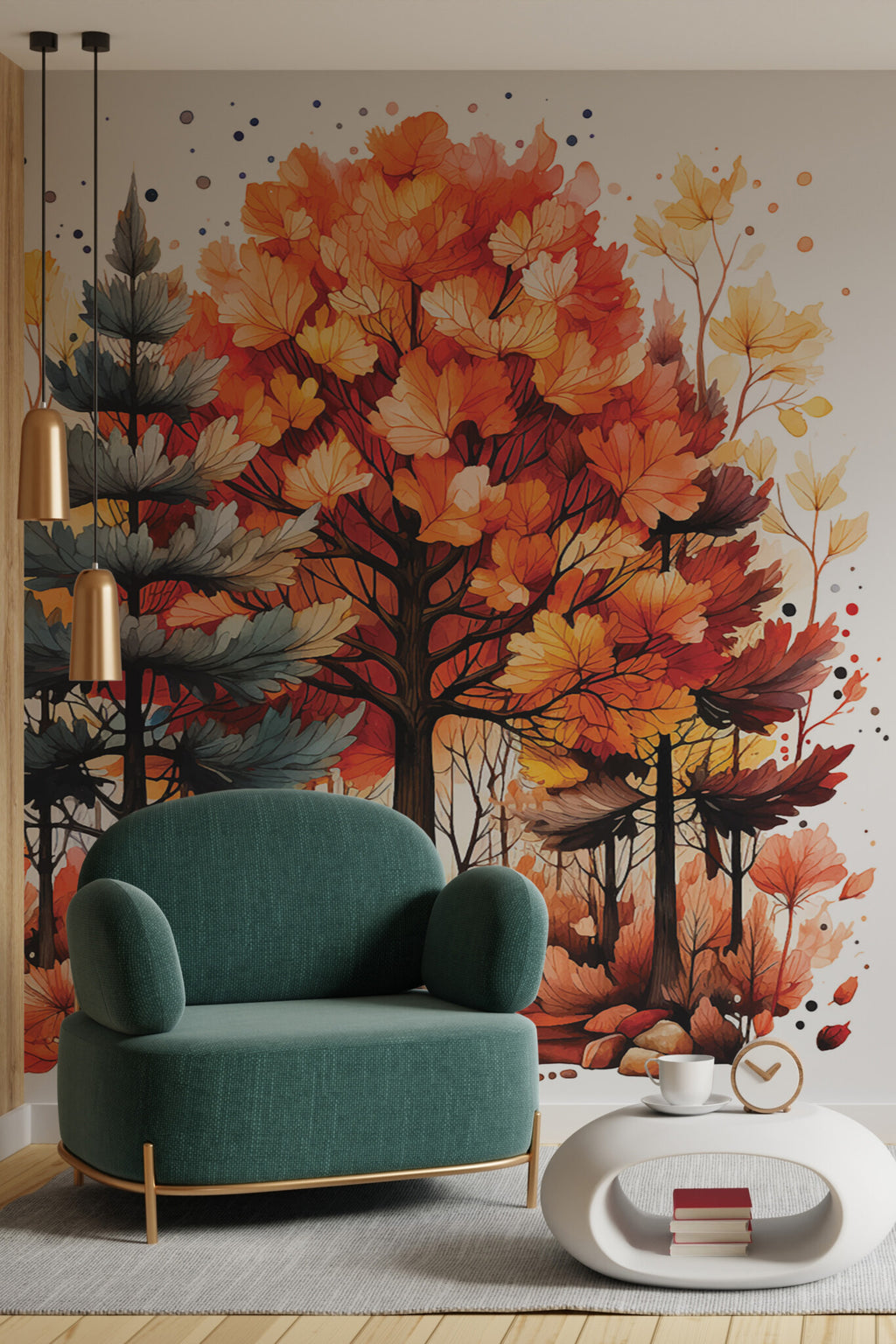 Automne de brume · papier peint panoramique, vue 4