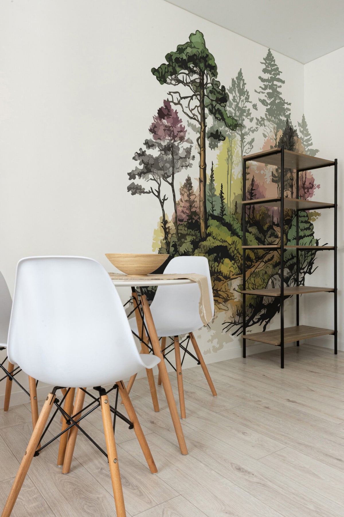 Bois à l'aquarelle · papier peint panoramique, vue 3