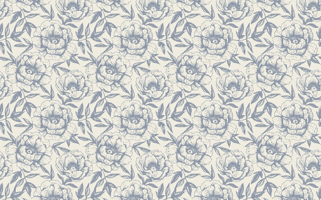 Papier peint panoramique Bouquets d'autrefois : le décor à plat