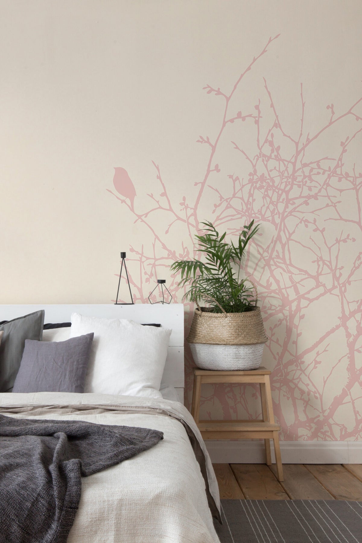 Branche aux oiseaux · papier peint panoramique branche