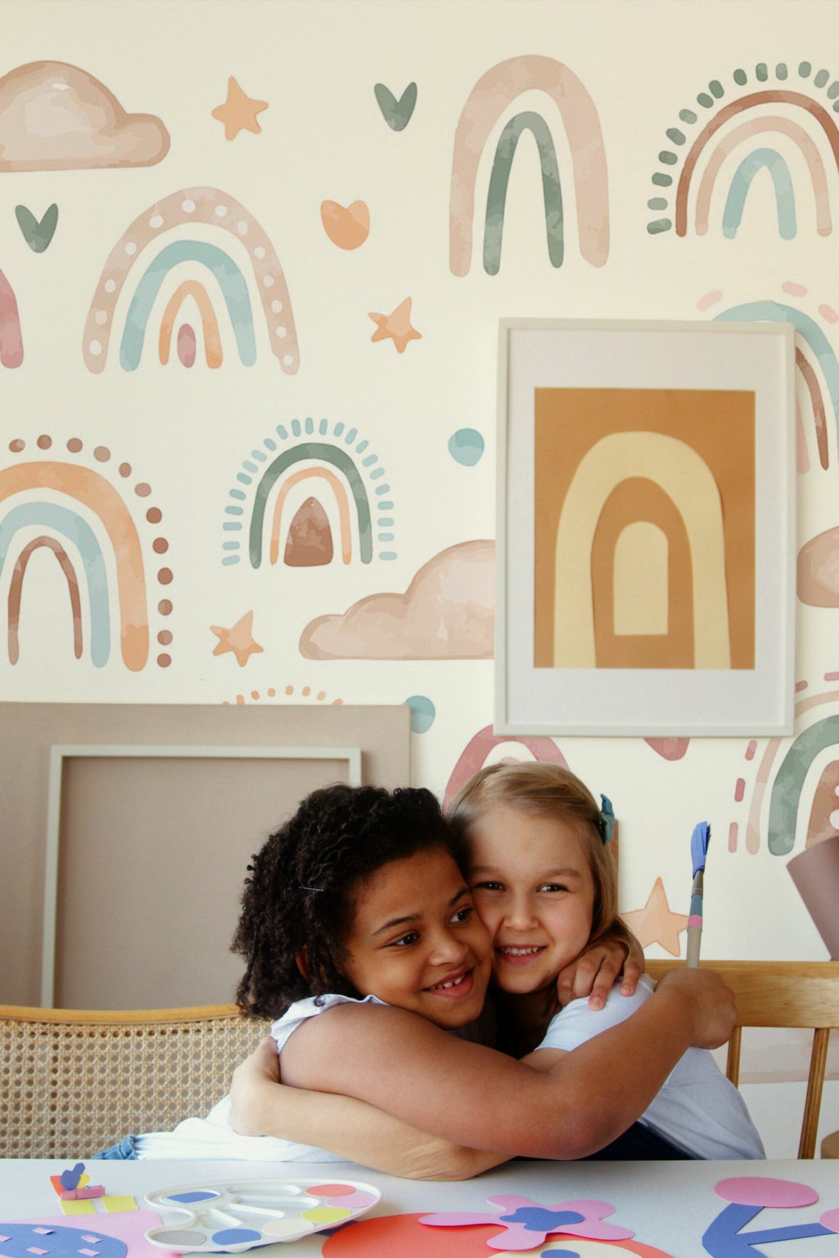 Arcs de lavis · papier peint panoramique chambre enfant