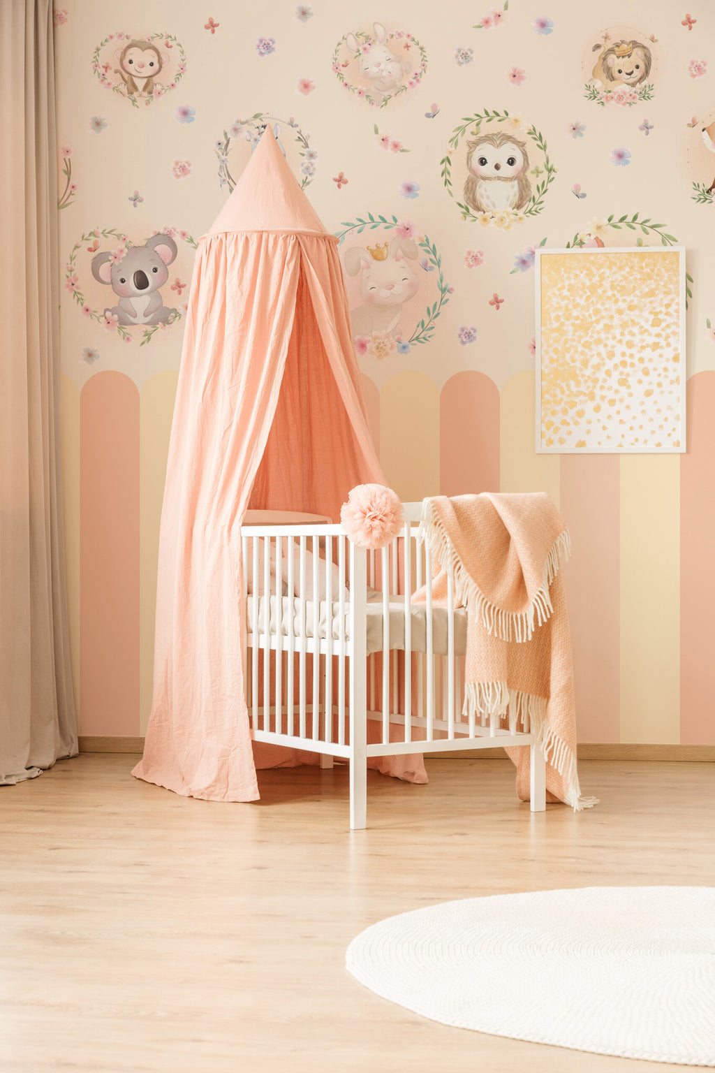 Bestiaire pêche · papier peint panoramique chambre enfant
