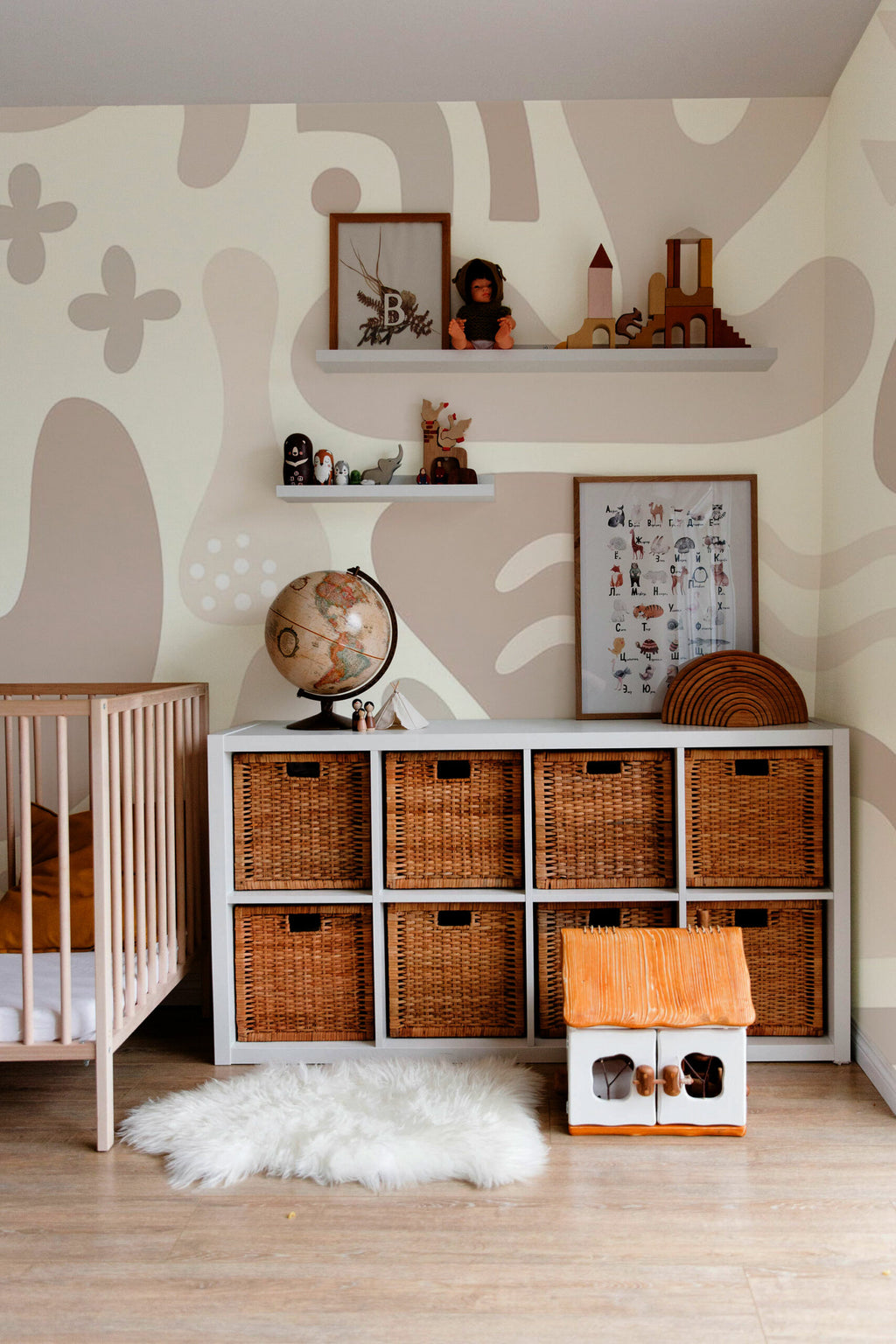 Camaïeu de beiges · papier peint panoramique chambre enfant