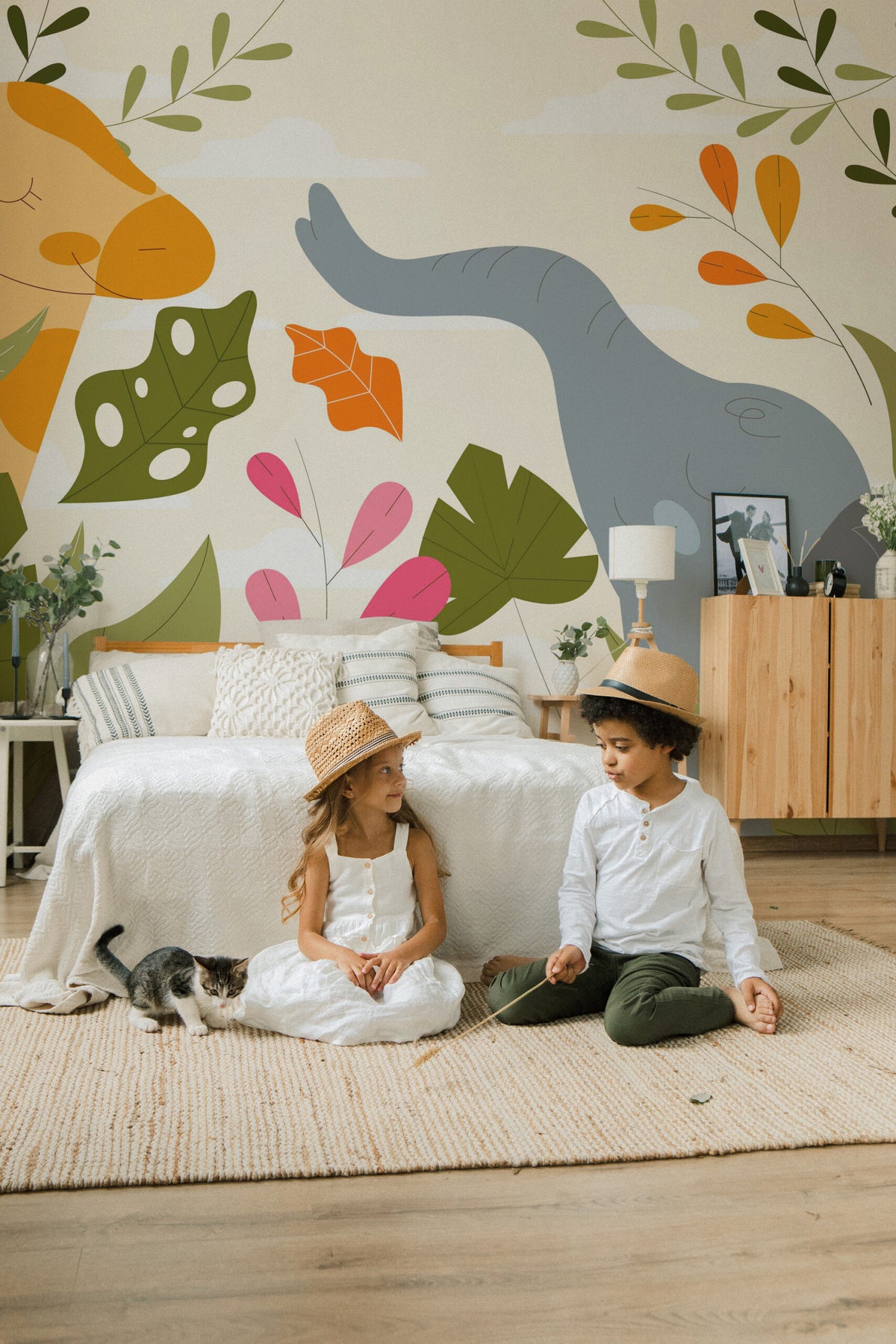 Compagnons de la jungle · papier peint panoramique chambre enfant