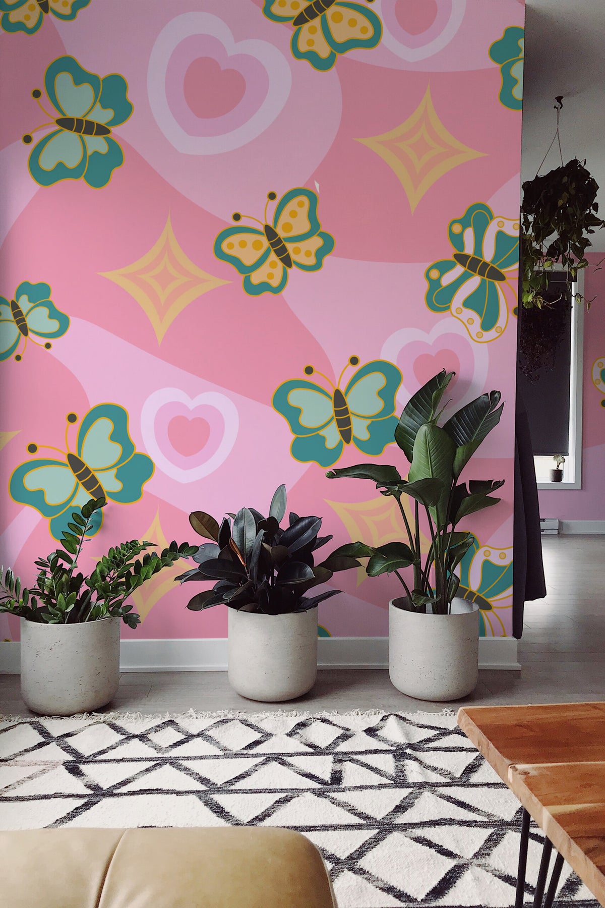 Papillons en cœur · papier peint panoramique, vue 3