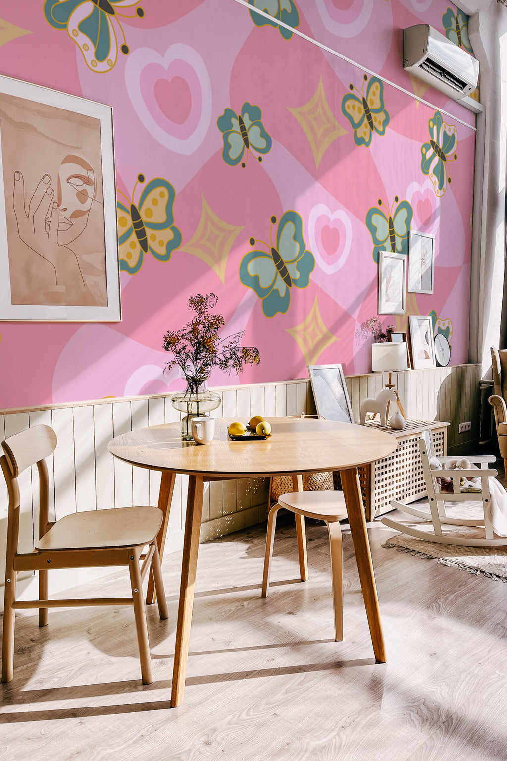 Papillons en cœur · papier peint panoramique, vue 4