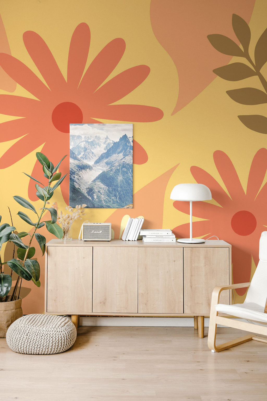 Soleil de marguerites · papier peint panoramique, vue 4