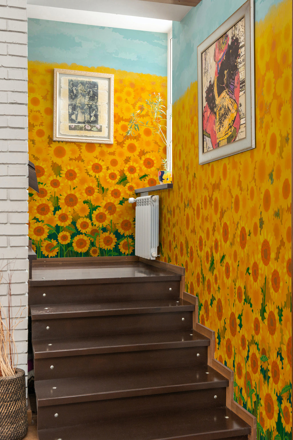 Champ de tournesols · papier peint panoramique tournesols