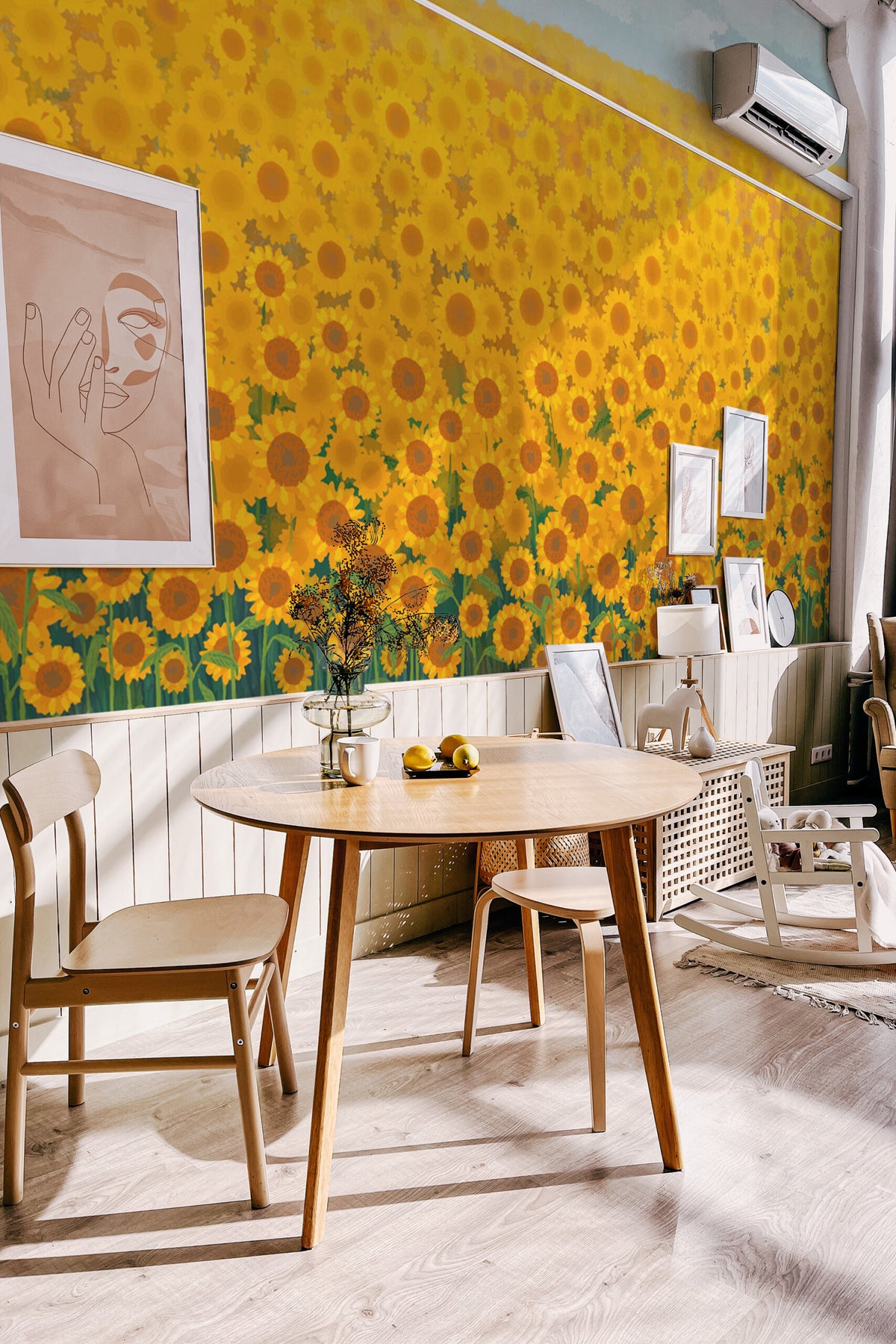 Champ de tournesols · papier peint panoramique, vue 4
