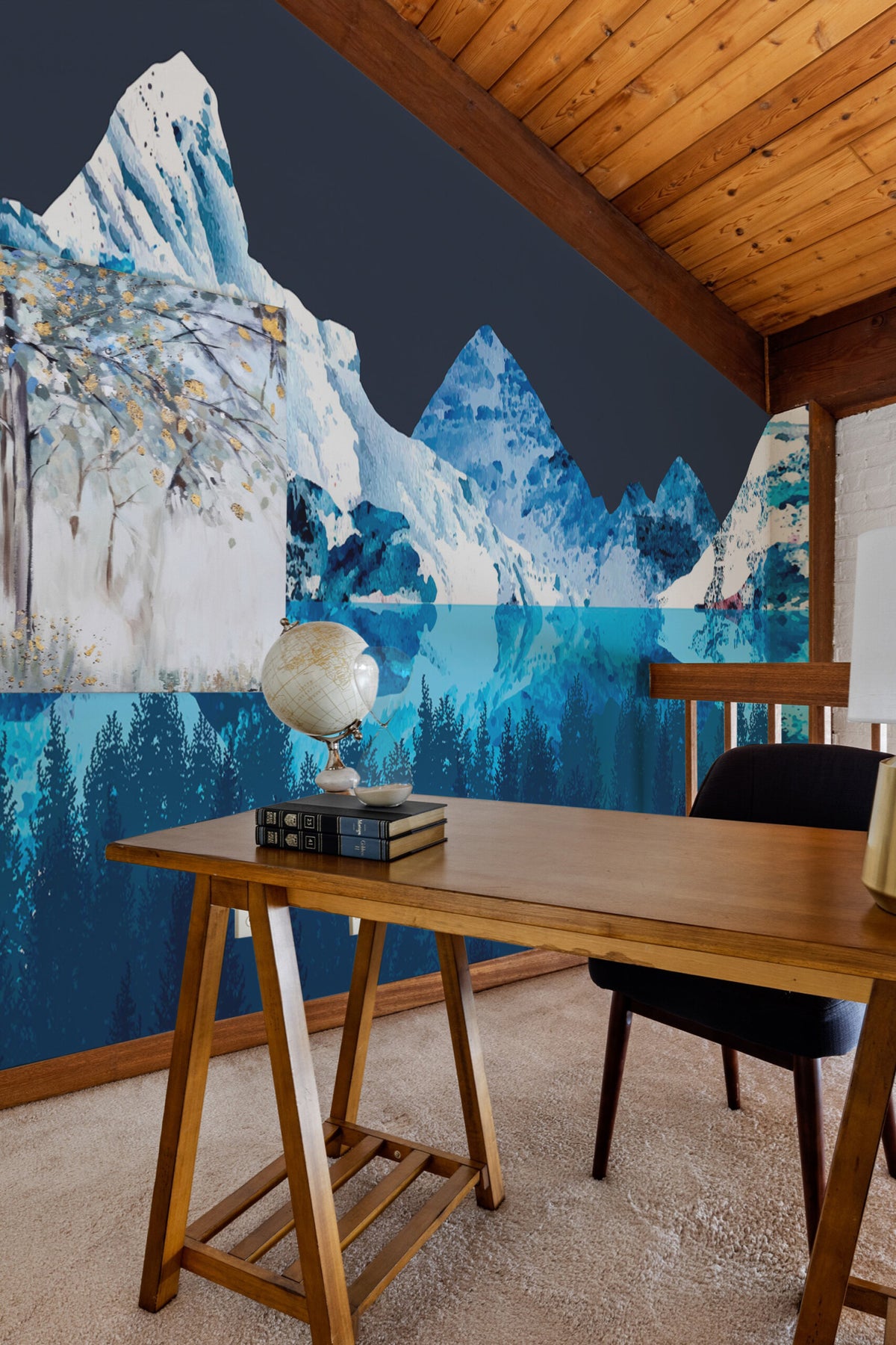 Cimes givrées · papier peint panoramique, vue 2