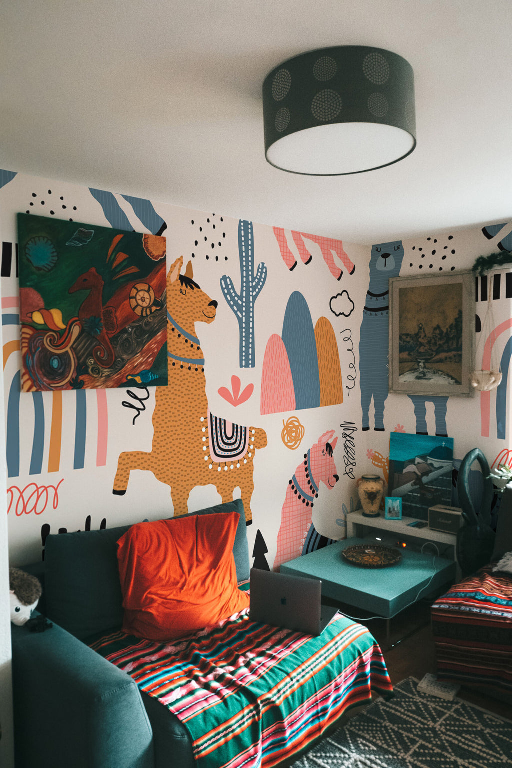 Lamas bohèmes · papier peint panoramique, vue 4