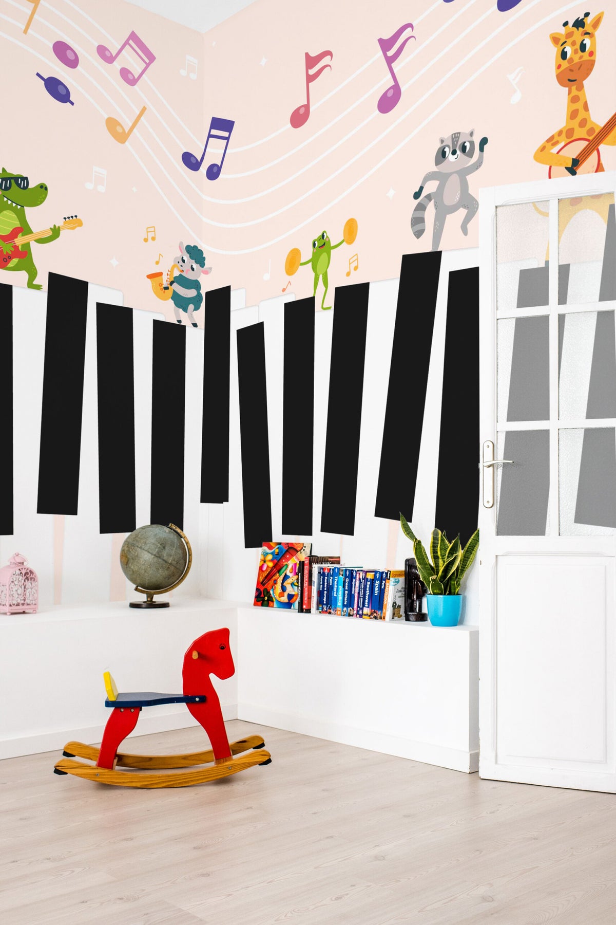 Orchestre des animaux · papier peint panoramique enfant
