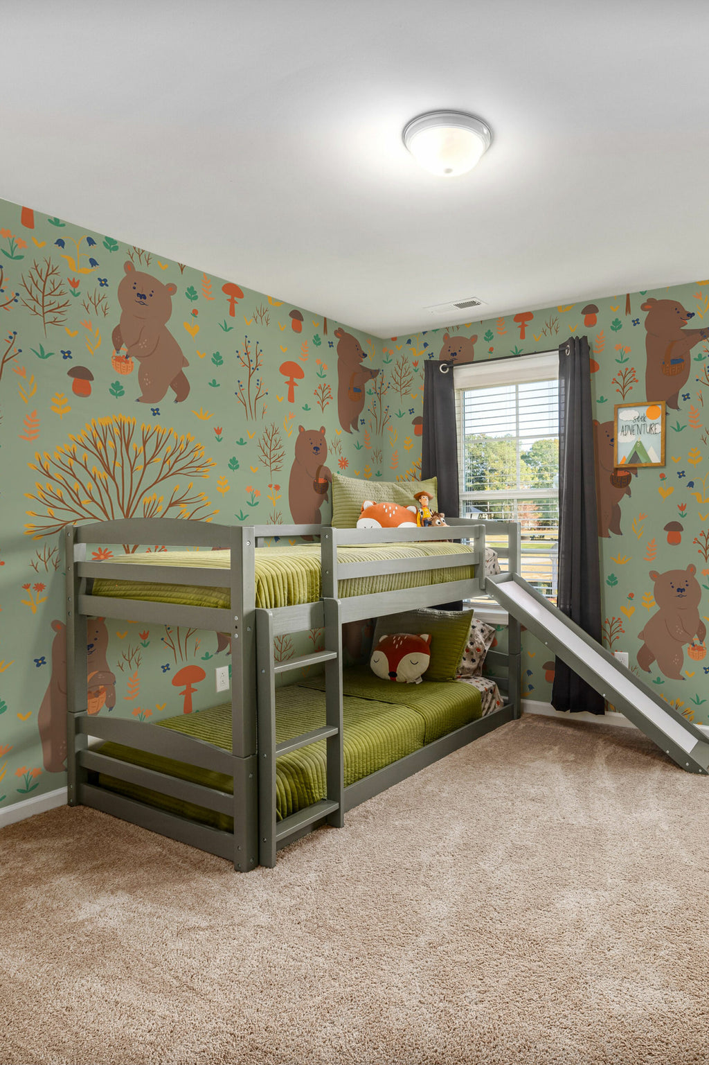 Ours des bois · papier peint panoramique enfant
