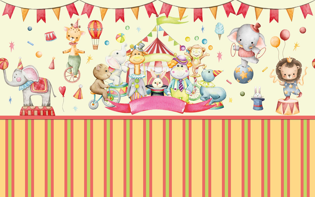 Papier peint panoramique Petit cirque : le décor à plat