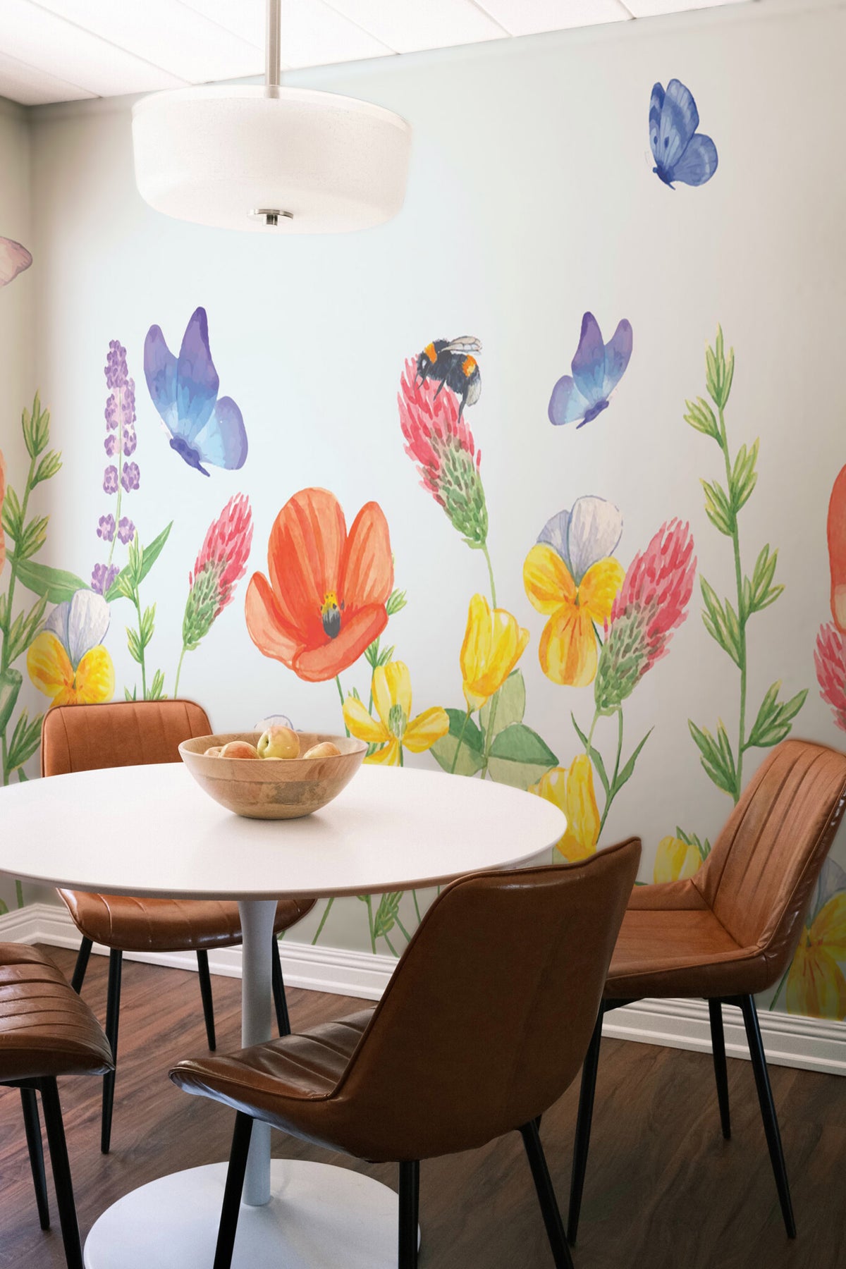 Fleurs de lavis · papier peint panoramique, vue 4