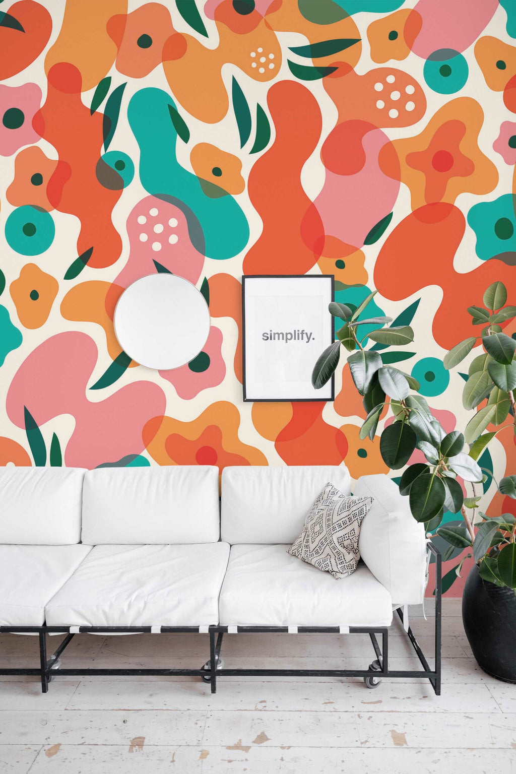 Fleurs en gerbe · papier peint panoramique, vue 4