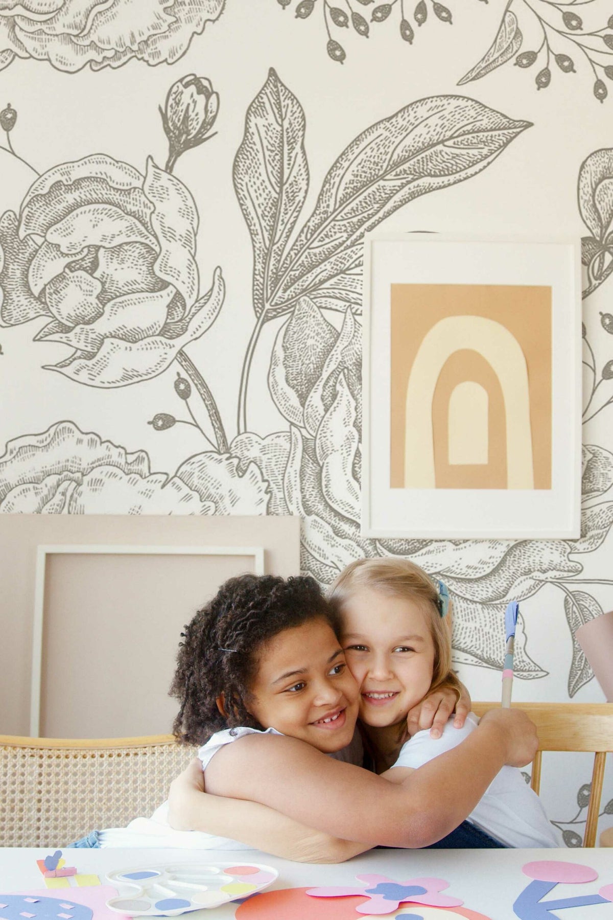 Floraison ancienne · papier peint panoramique fleurs, vue 2