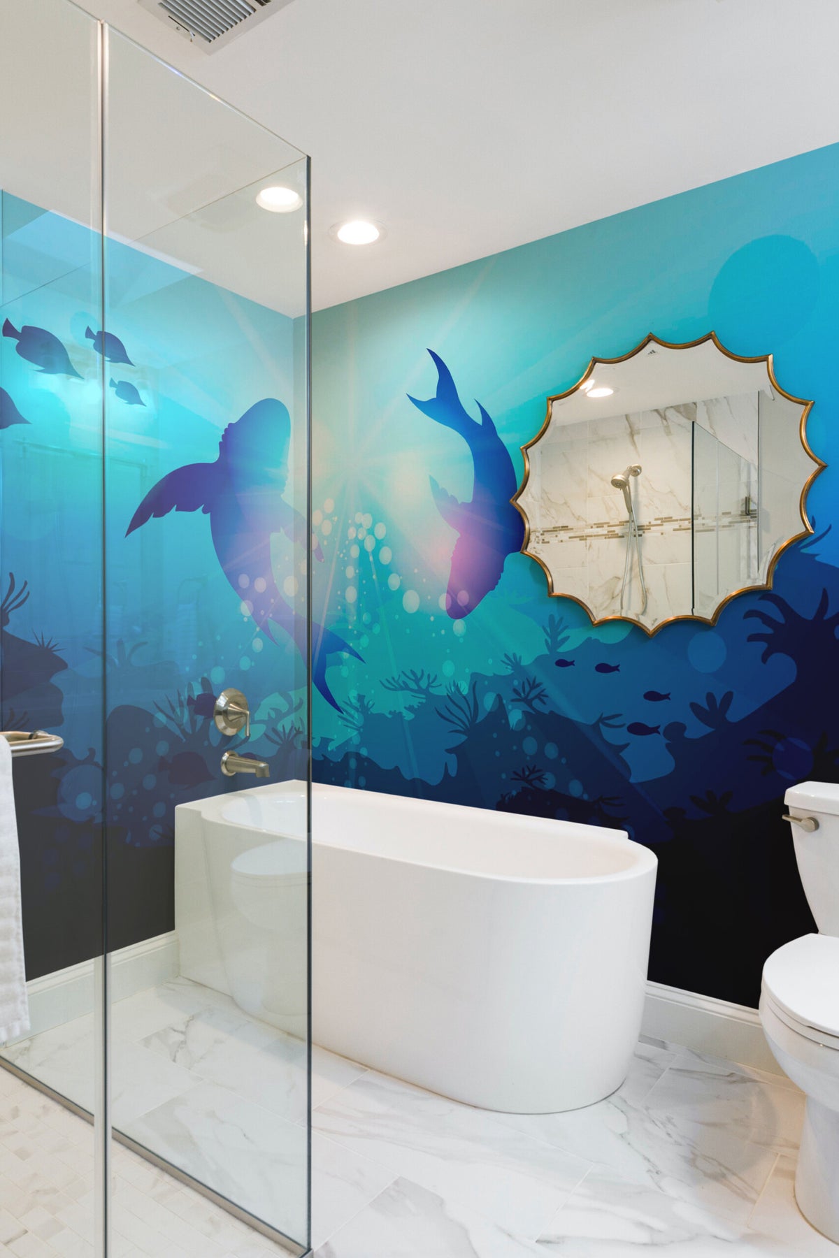 Requins en ballet · papier peint panoramique, vue 3