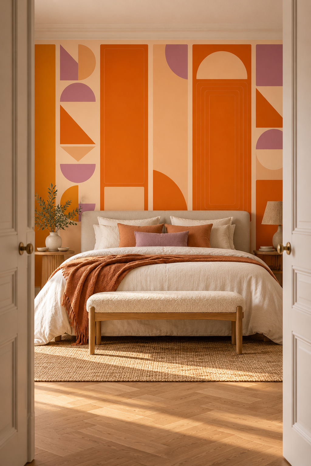 Clairière pastel, papier peint panoramique dans une chambre d'enfant : visuel d'ambiance illustratif