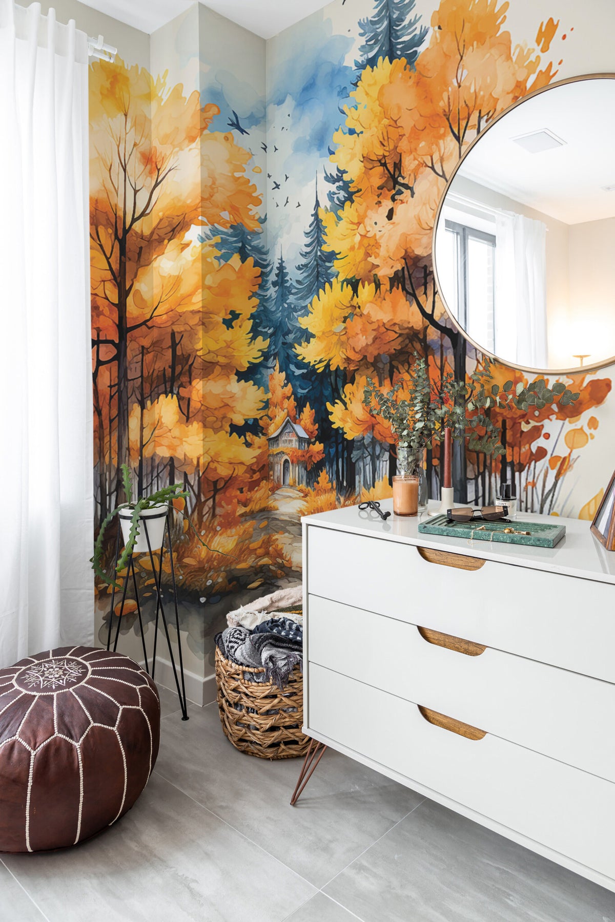 Forêt de cuivre · papier peint panoramique, vue 3