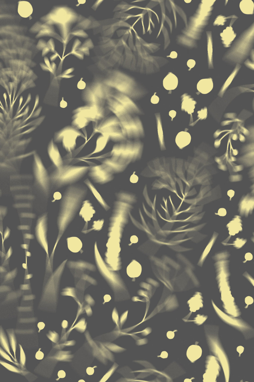Herbier gris · papier peint panoramique, vue 2