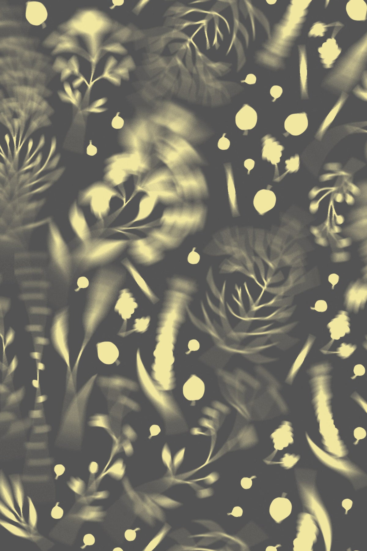Herbier gris · papier peint panoramique, vue 2