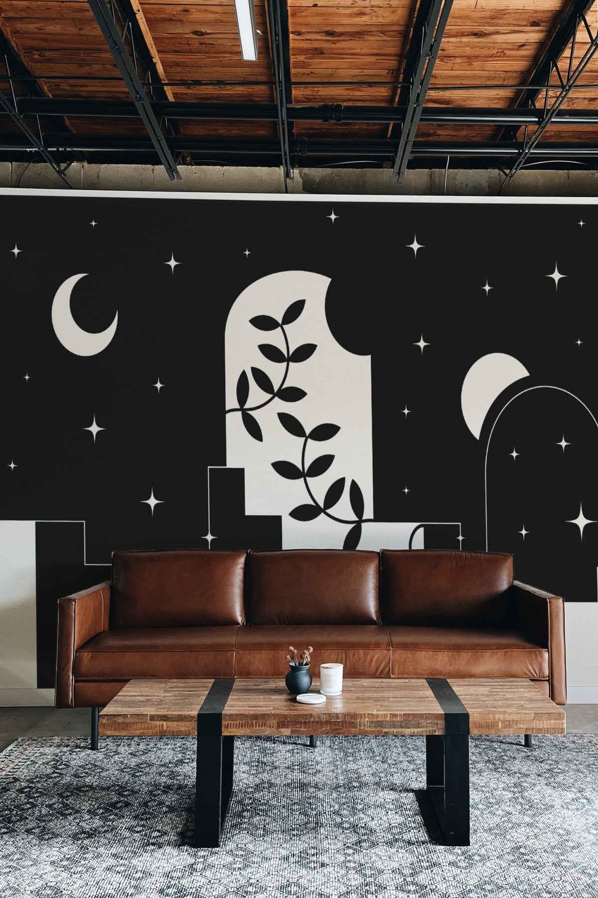 Jardin de lune · papier peint panoramique nuit