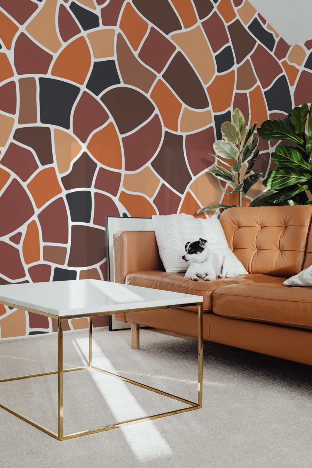 Mosaïque terracotta · papier peint panoramique, vue 3