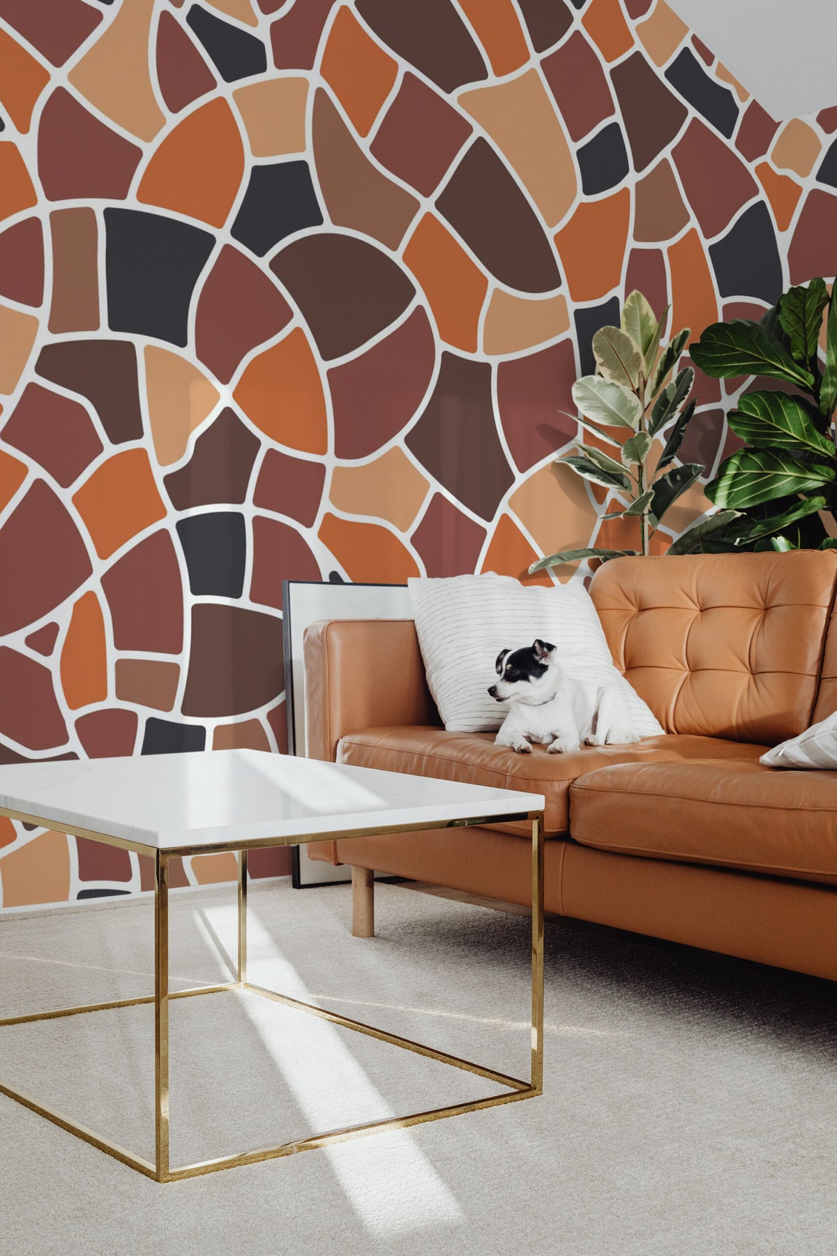 Mosaïque terracotta · papier peint panoramique, vue 3