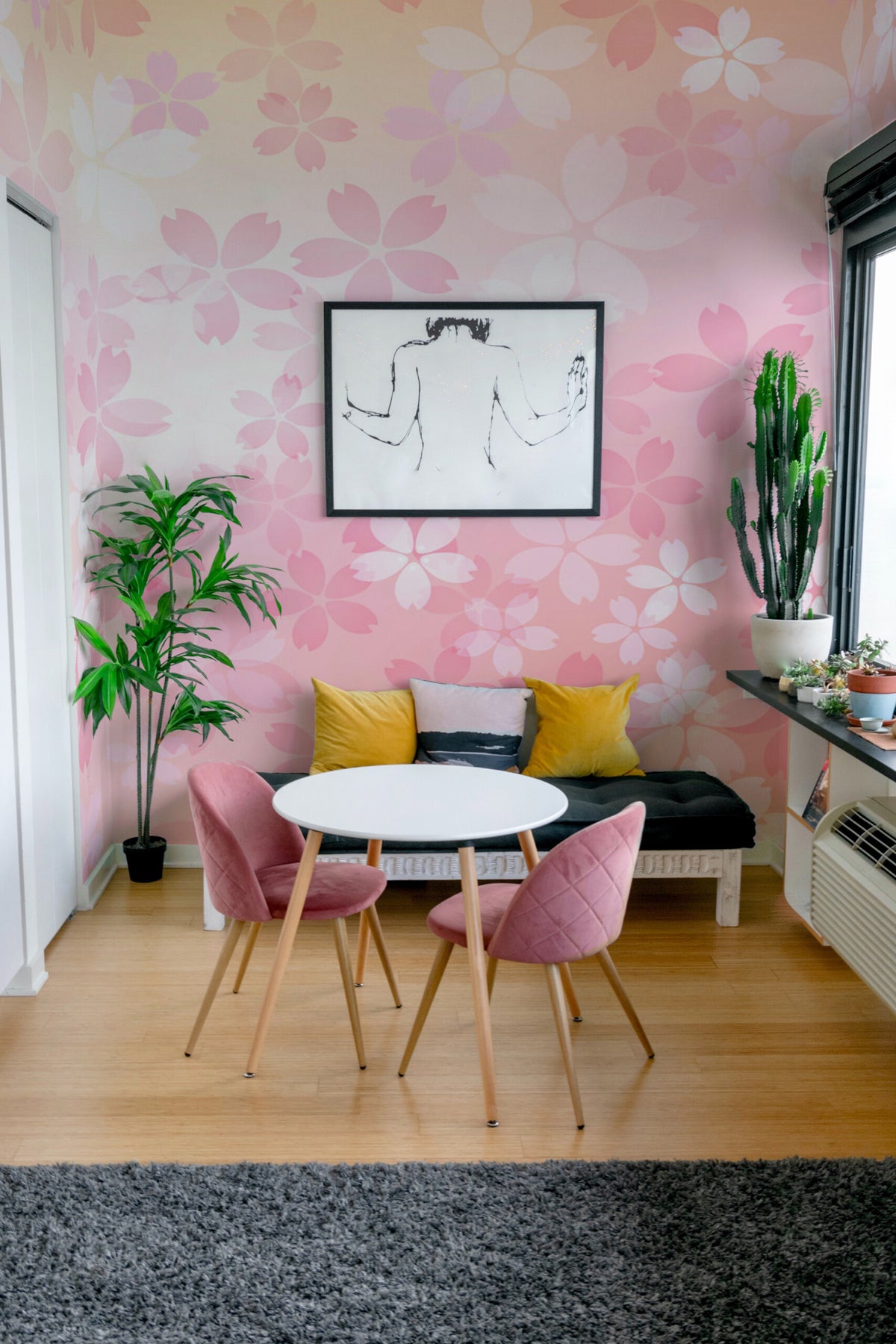 Murmure rosé · papier peint panoramique, vue 3