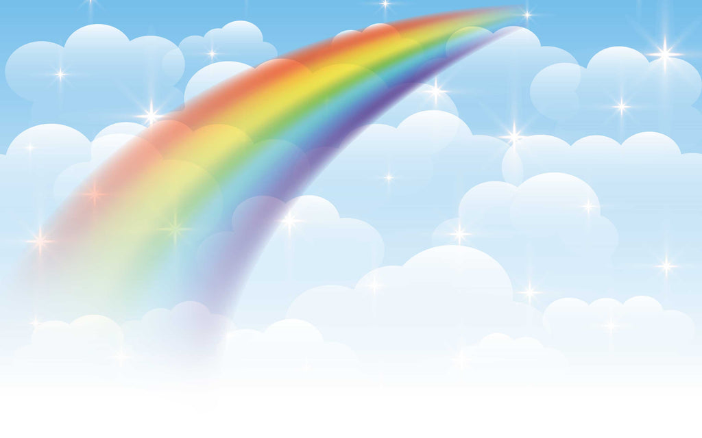 Papier peint panoramique Ciel à l'arc-en-ciel : le décor à plat