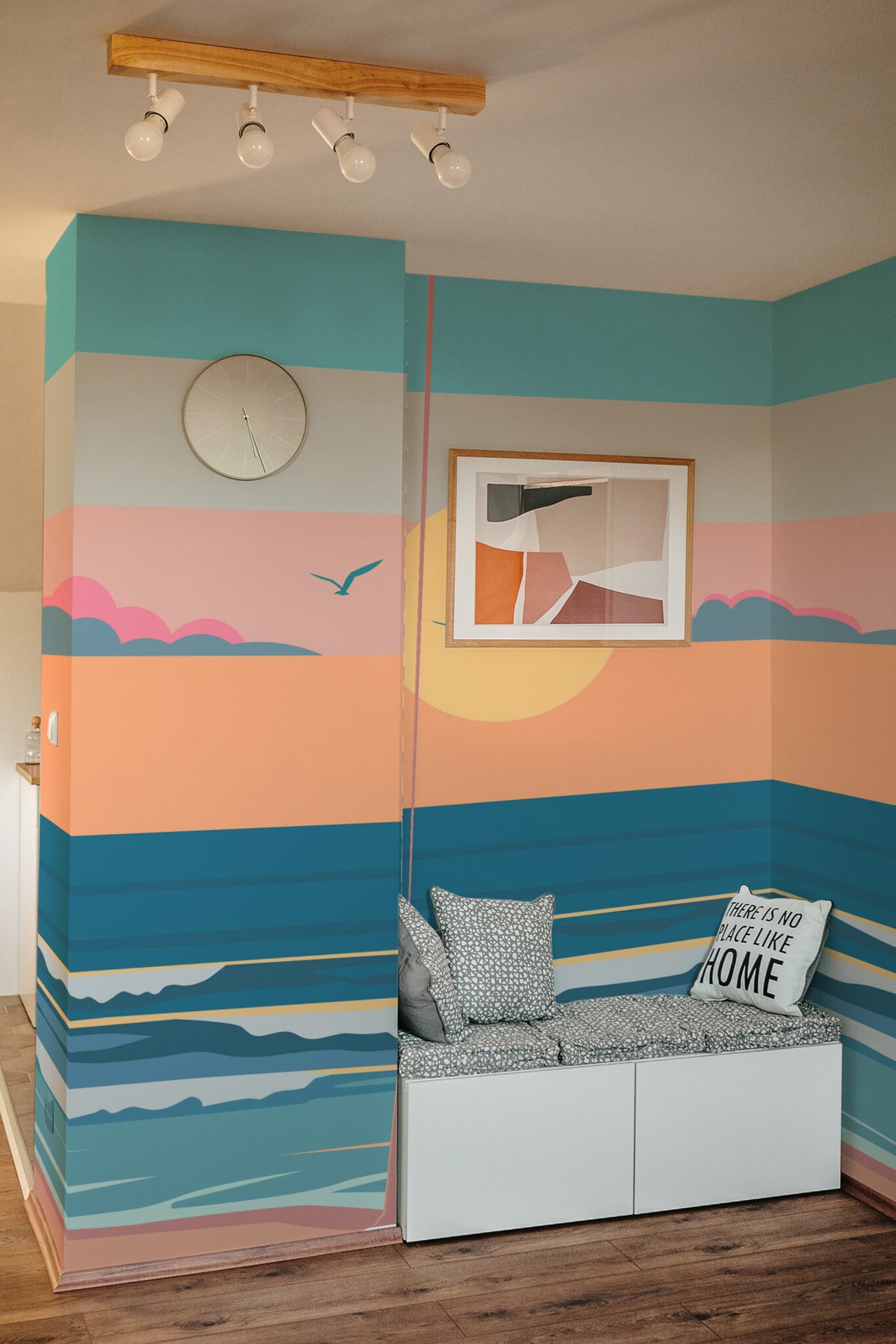 Plage au soleil couchant · papier peint panoramique, vue 4