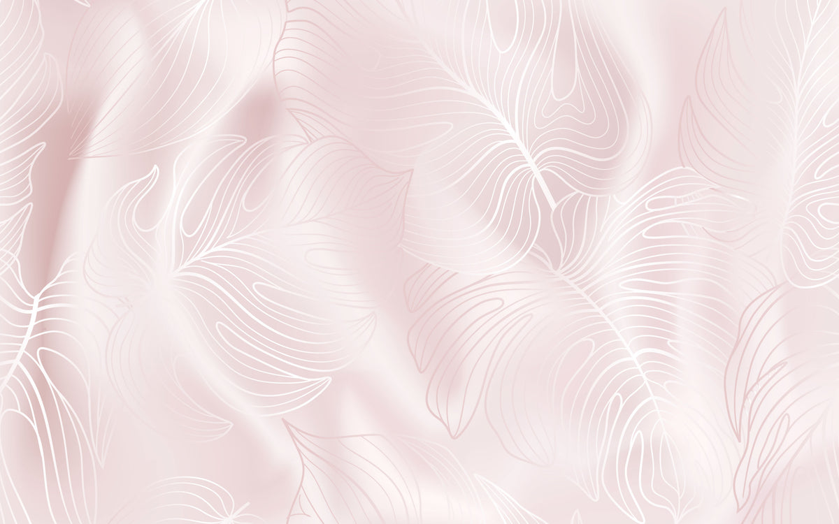 Papier peint panoramique Soie blush : le décor à plat