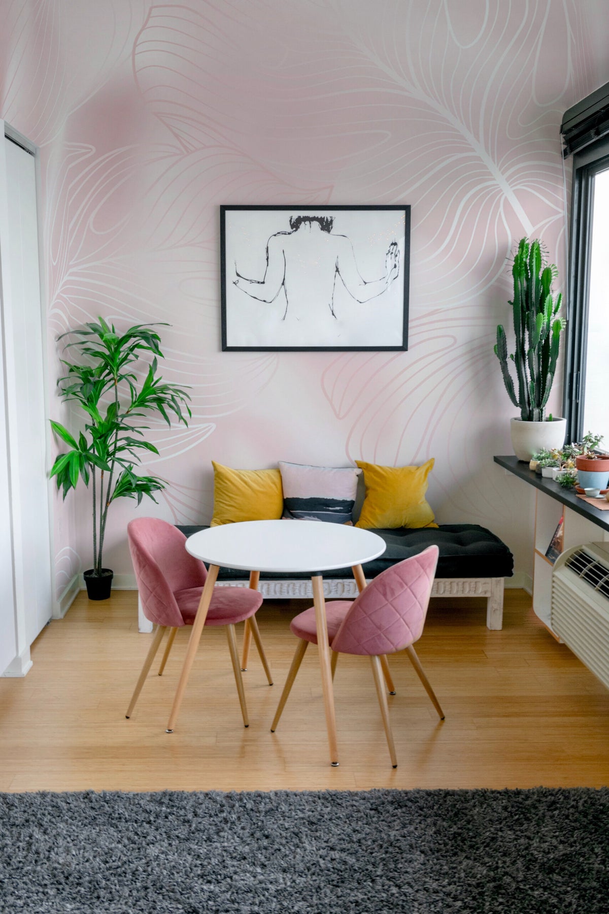 Soie blush · papier peint panoramique, vue 2