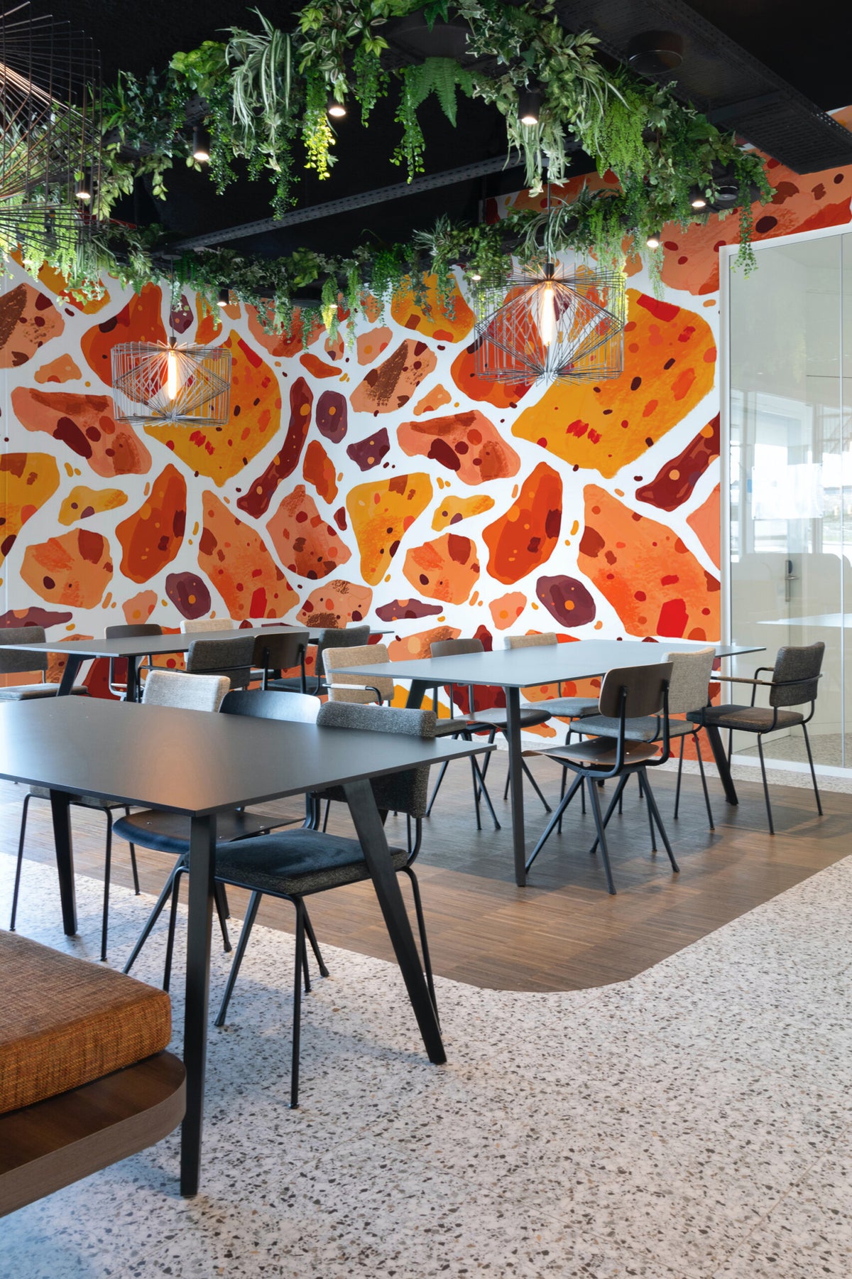 Terrazzo ambré · papier peint panoramique, vue 2