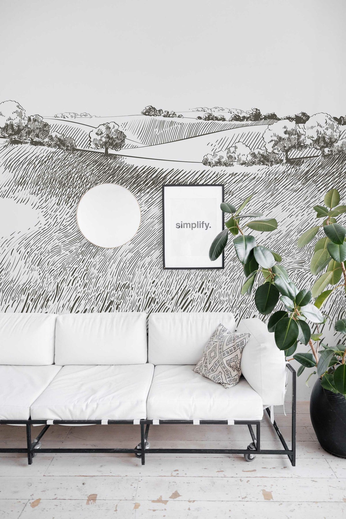 Toile de campagne · papier peint panoramique toile