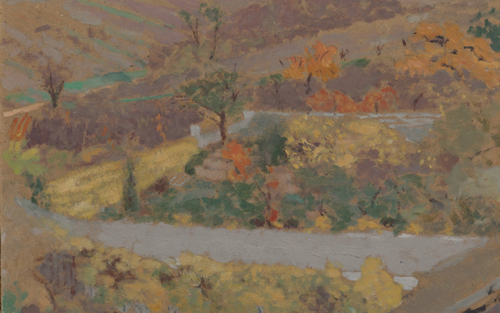 Papier peint panoramique Le Verger : le décor à plat, d'après Édouard Vuillard