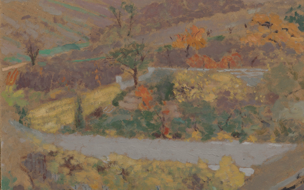 Papier peint panoramique Le Verger : le décor à plat, d'après Édouard Vuillard